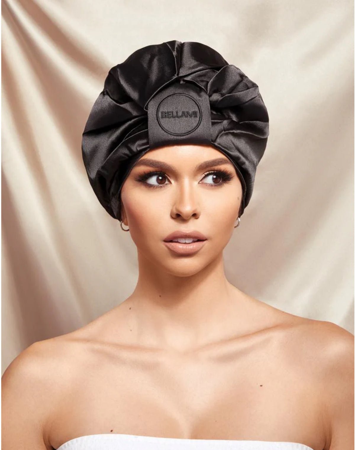 NIGHT CAP: MULBERRY SILK HAIR EXTENSION BONNET from Bellami - Iconic Upgrades